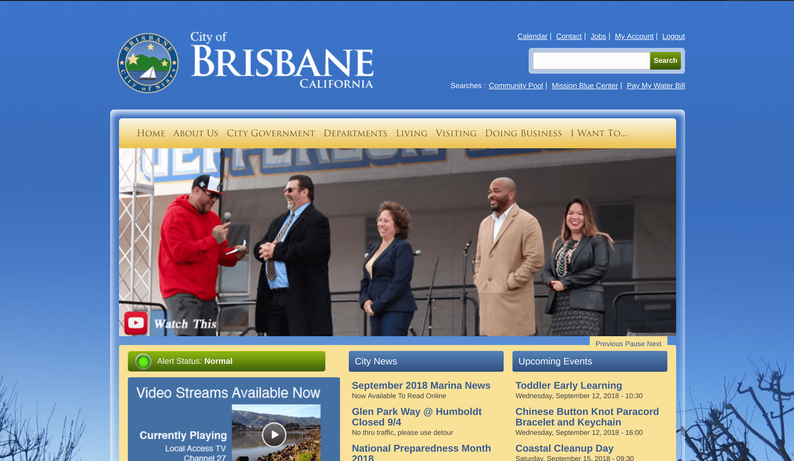 City of Brisbane front page